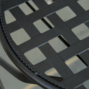 Set Tavolo e 2 Sedie Pieghevoli da Giardino  con Mosaico in Metallo Nero