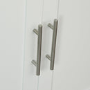 Mobiletto Carrello da Cucina 107,5x48x89 cm con Ruote in Legno MDF  Bianco