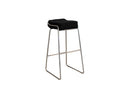 Set di 2 Sgabelli in Similpelle Morbida 83x39x40 cm TFT Stool Nero