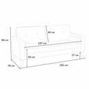 Divano 3 Posti 181x79x84 cm in Tessuto Grigio
