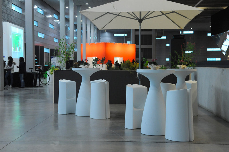 Sgabello Alto da Giardino 40x82 cm in Resina Arkema Kalispera Cherry