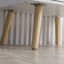 Mobile 3 Cassetti e 2 Ripiani 50x39x169,5 cm in Truciolato e Legno di Pino Grigio Bianco