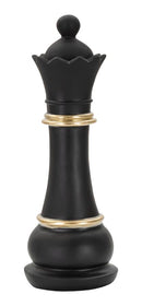 Regina Nera e Oro Ø 9x25,5 cm in Poliresina