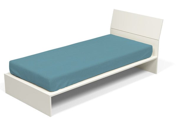 Drap de dessous avec coins et élastique de couleur unie en coton bleu sarcelle Différentes tailles prezzo