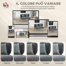 Divano 2 Posti 117x65x78,5 cm con Seduta Ampia Imbottitura Spessa 2 Cuscini Gambe in Legno Caucciù e Ciniglia Grigio      