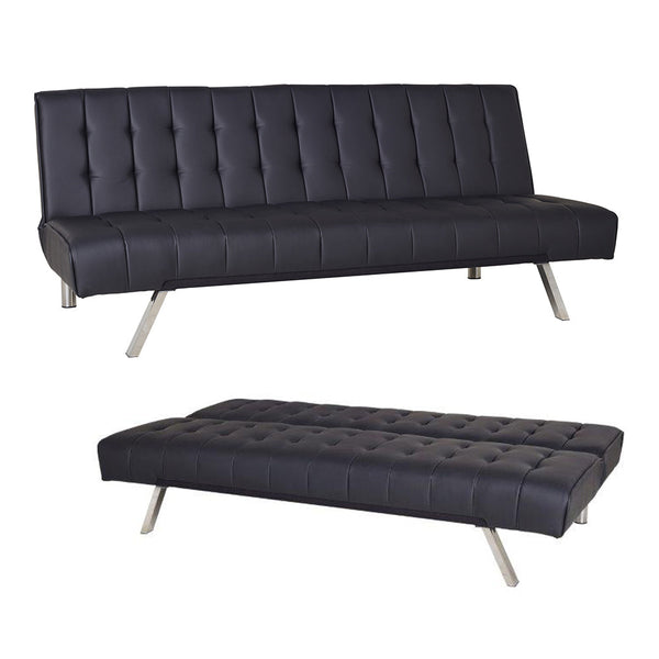 Canapé-lit Click Clack Prontoletto recouvert de similicuir noir Darrel online