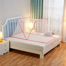 Zanzariera per Letto Pieghevole 190x135 cm Esagonale a Rete Nylon Rosa