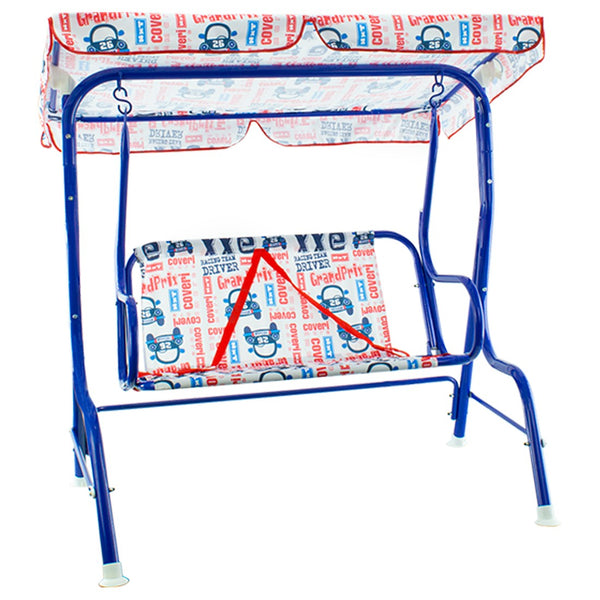 prezzo Balançoire de jardin pour enfants 2 places avec ceintures de sécurité pare-soleil