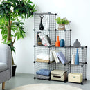 Libreria Modulare in Rete Metallica 24 Pezzi Componibili a Cubo