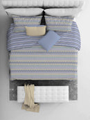 Copripiumino con Federe Stampato Athena Malindi Blu Varie Misure