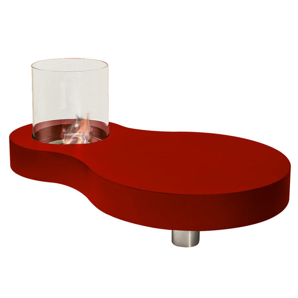 Cheminée au sol au bioéthanol 41x95 cm Karlsen Panarea Rouge sconto