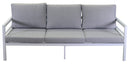 Set Salotto da Giardino Divano 2 Poltrone e Tavolino in Alluminio New Irvine Bianco
