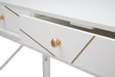Console Luxy 100x40x79 cm in Legno e MDF e in Ferro Bianco e Oro