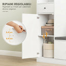 Mobili Ingresso 100x30x180 cm Appendiabiti con Panca Porta Scarpe in MDF Bianco      