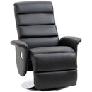 Poltrona Relax Reclinabile 75x92x105 cm in Similpelle Nero