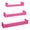 Lot de 3 Etagères Murales 60-50-40x15,5x8 cm en Fibre de Bois Magnétique Fuchsia