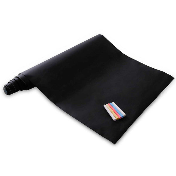 Adhésif mural amovible pour tableau noir 200x45 cm avec craies de couleur prezzo