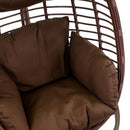 Amaca Dondolina da Giardino in Metallo e Polyrattan Denton Marrone