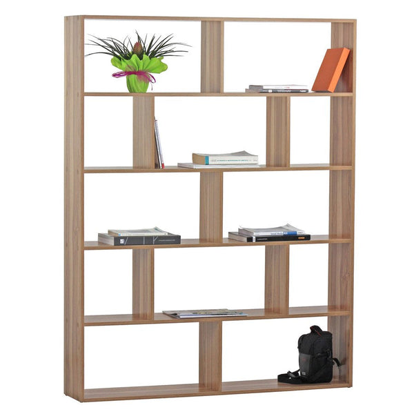 sconto Libreria 12 Ripiani 124x160x24 cm in Legno Melaminico Naturale