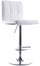 Tabouret avec Vérin à Gaz et Siège Pivotant en Simili Cuir Blanc Vandi