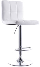 Sgabello con Alzata a Gas e Seduta Girevole in Similpelle Vandi Bianco