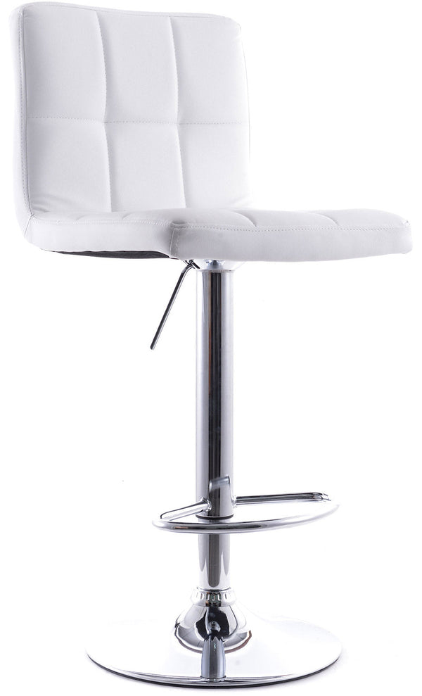 Tabouret avec Vérin à Gaz et Siège Pivotant en Simili Cuir Blanc Vandi prezzo