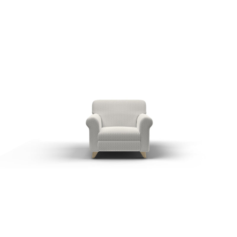 Copridivano Elasticizzato in Poliestere e Cotone Fashionable Panna