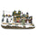 Village de Noël enneigé 37x16x18 cm avec lumières, sons et mouvement