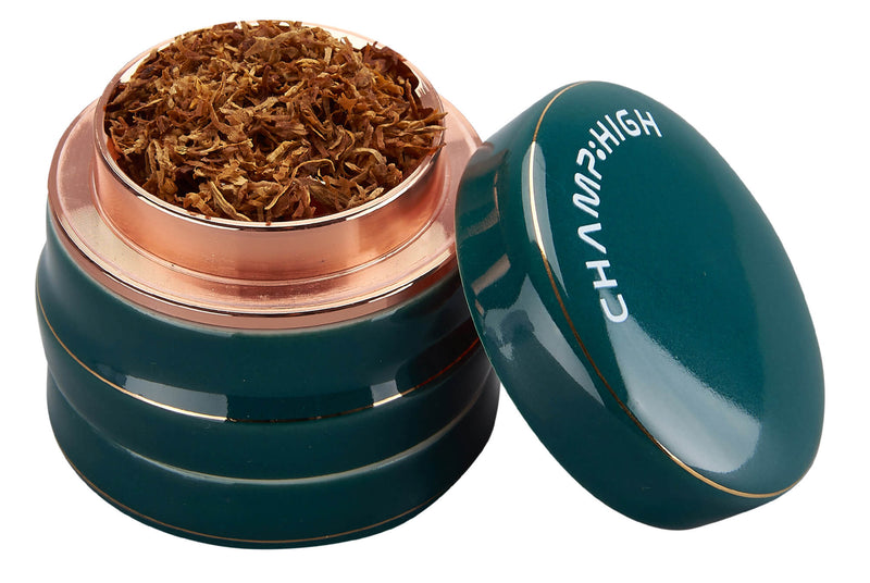 Grinder Ø63 mm 4 Livelli per Spezie Erbe e Tabacco in Porcellana Verde