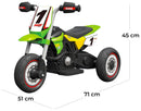 Moto Elettrica per Bambini 6V Kidfun Enduro kids Verde