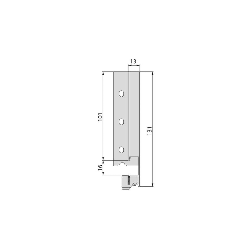 Cassetto Esterno Vertex 40 Kg H131 mm P 500 Grigio Antracite Acciaio Emuca
