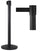 3 mètres Tringle à Rideau en Métal Noir Mat Ø36x101 cm Ruban Noir
