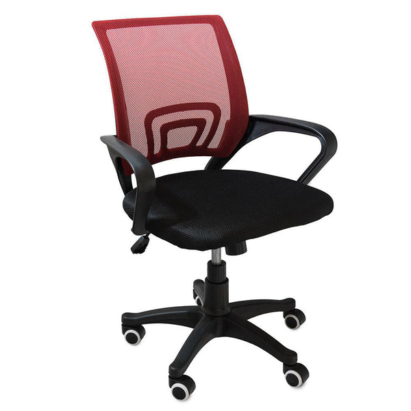 acquista Chaise de bureau opérative en tissu filet rouge
