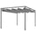 Pergola da Esterno 4x3 m con Tettuccio Retrattile in Metallo e Poliestere Grigio Scuro