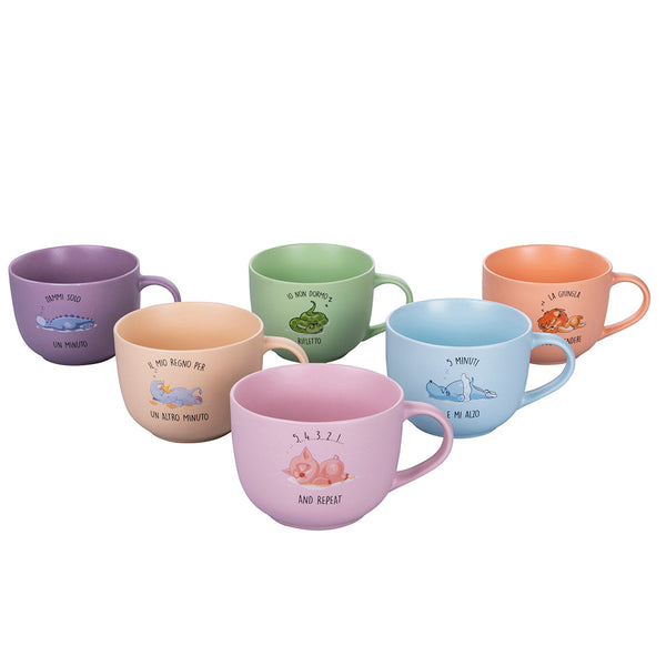 Set 6 Tazze Ø11,5x9 cm in New Bone China VdE Tivoli 1996 Lazy world acquista