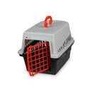 Trasportino con griglia in plastica per cani e gatti da viaggio 50 cm Rosso