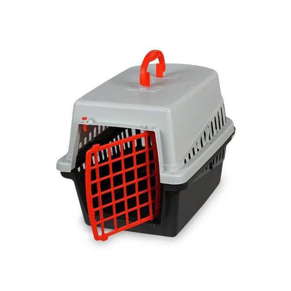 Sac de transport avec grille en plastique pour chiens et chats 50 cm Rouge acquista