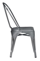 Sedia da Giardino 43x53x86 cm in Lamiera Silver