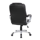 Poltrona da Ufficio Direzionale Boston con Braccioli 63x69x103-114 cm in Pelle Sintetica Nero      