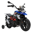 Moto Elettrica per Bambini 3-8 Anni 12 V Licenza BMW G310 GS 102x62x73 cm con Batteria al Litio e Rotelle Rimovibili in PP Blu      