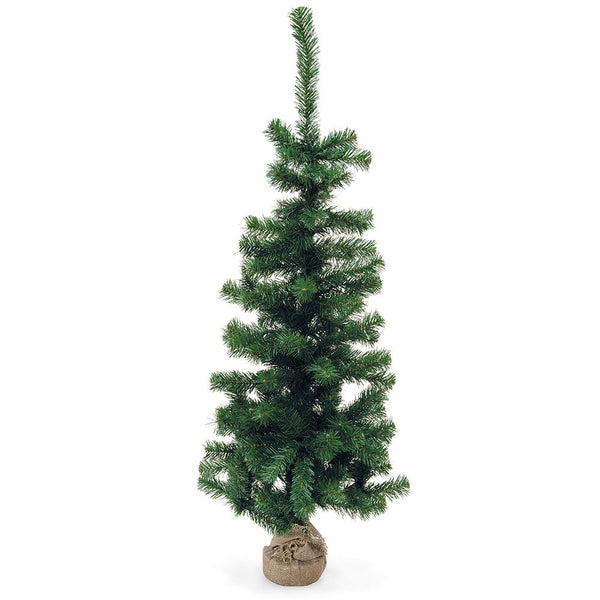 sconto Mini Sapin de Noël Artificiel H120 cm avec Socle en Jute XMas Vert