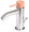 Poignée de poudre de robinet de mélangeur de bidet à levier unique en acier inoxydable