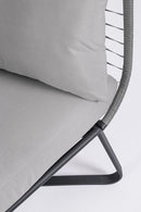Poltrona con Cuscini da Giardino 100x90x152 cm in Acciaio Eldon Grigio Chiaro