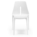 Set 4 Sedie Impilabili 85x50x51 cm in Polipropilene e Fibra di Vetro Lisbona Bianco