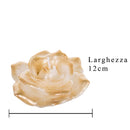 Set 2 Candele Rosa Ø12cm Bordo Oro