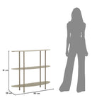 Console Saturno Tortota 90x28x81 cm in Metallo Grigio tortora      