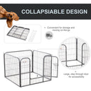 Recinto Recinzione per Animali Domestici 82x82x60 cm in Metallo  Grigio