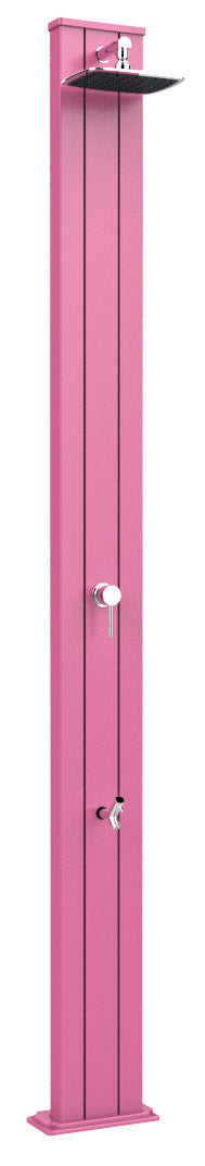 Doccia Solare da Esterno Giardino 30L Miscelatore e Lavapiedi Arkema Spring S Fuxia