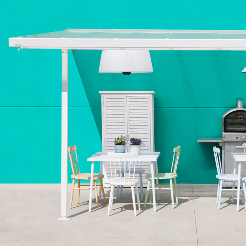 Pergola da Giardino 5,45x4m in Alluminio con Copertura in Policarbonato Kraus Edera