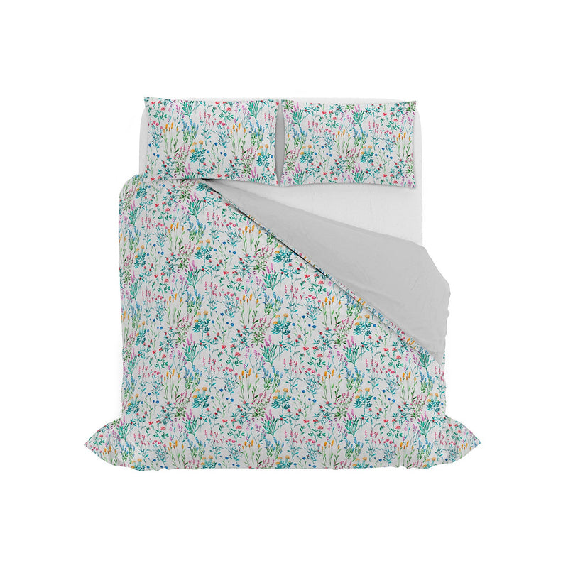 Copripiumino Matrimoniale con Federe Stampato in Puro Cotone Sereni